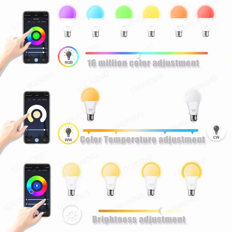 SmartGlow™ – Lâmpada LED Inteligente RGB